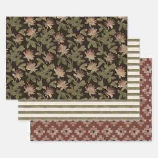 Vintage Moody Christmas Wrapping Paper Sheets