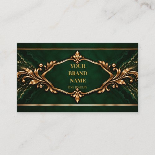 Vintage Moody Emerald Gold Bracelet Card