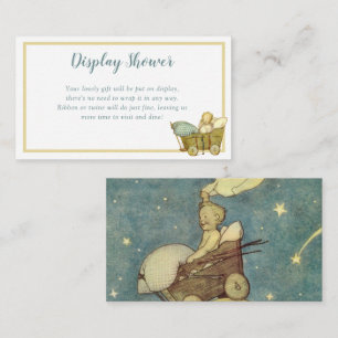 Vintage Moon and Stars Baby Shower Enclosure Card