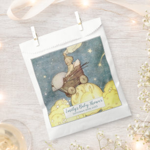 Vintage Moon and Stars Baby Shower Favor Bag