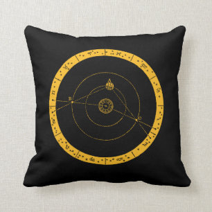 Vintage Moon Astronomy Space Geek Science Nerd Throw Pillow