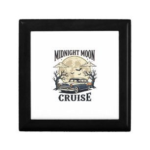 Vintage Moon Car Gothic Classic Auto Halloween Des Gift Box
