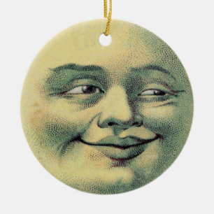 Vintage Moon Ceramic Ornament