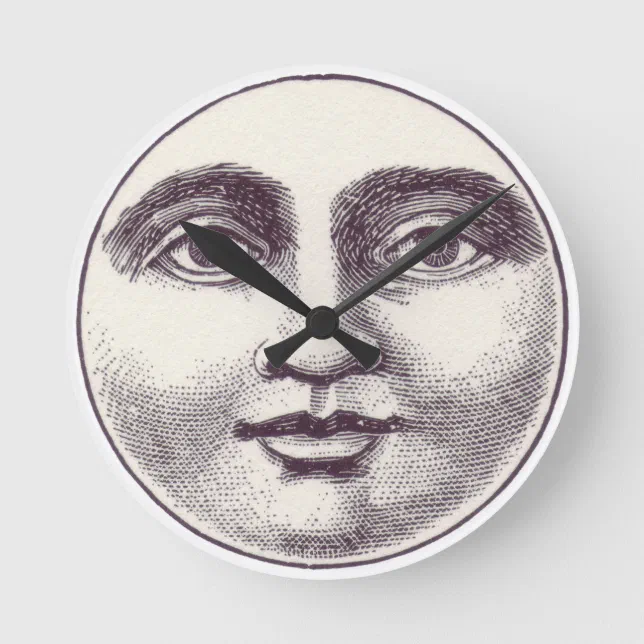 Vintage Moon Face Wall Clock Zazzle