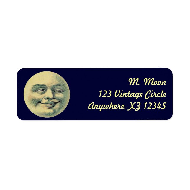 Vintage Moon Label (Front)
