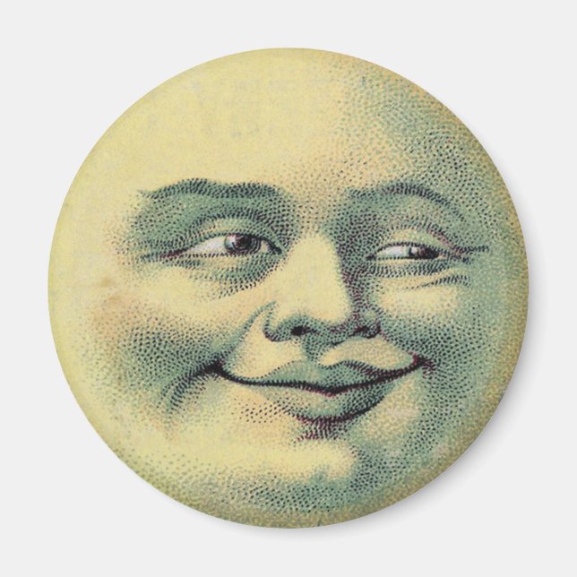 Vintage Moon Magnet (Front)