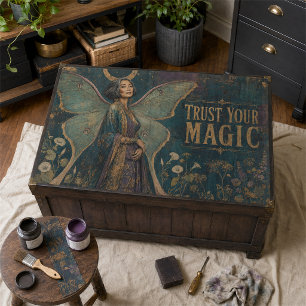 Vintage Moon Moth Fairy Decoupage Art Tissue Paper