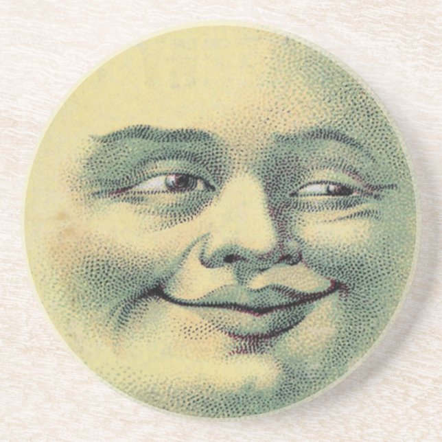 Vintage Moon Sandstone Coaster (Front)