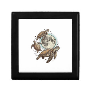 Vintage Moon Sea Turtle Engraving Shirt Design_1 Gift Box