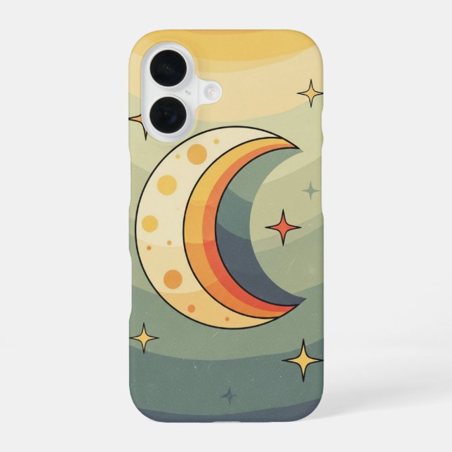 Vintage Moon Shapes iPhone Case (Back)