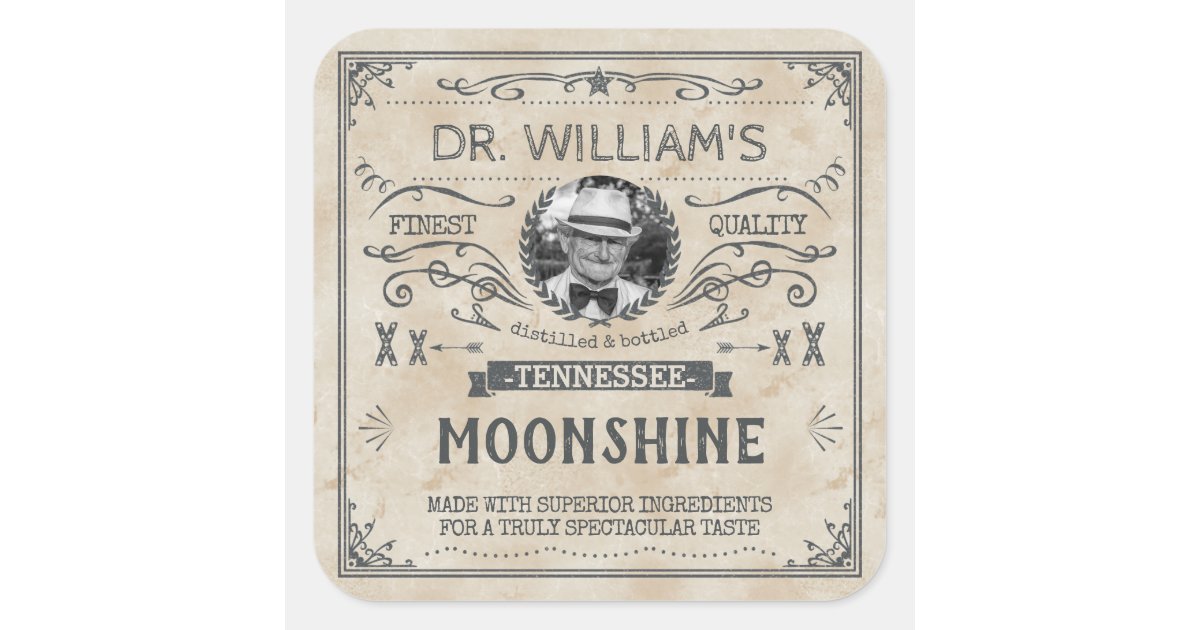 vintage square label template