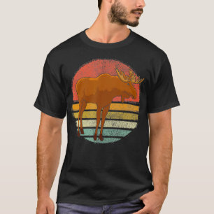 Vintage Moose Animal Retro Mooses Lover T-Shirt