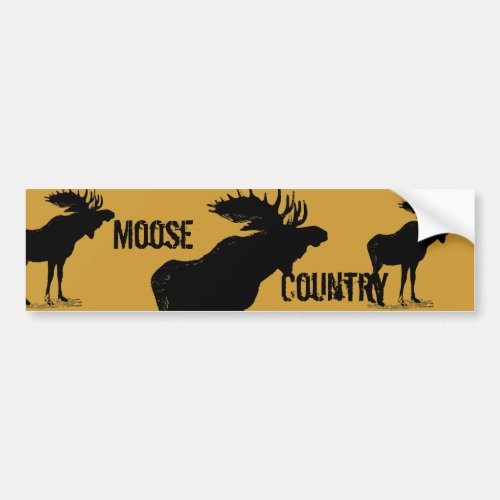 Vintage Moose Bumper Sticker