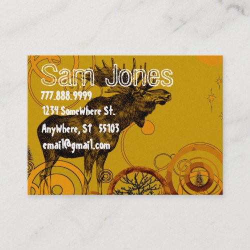 Vintage Moose Business Card Template