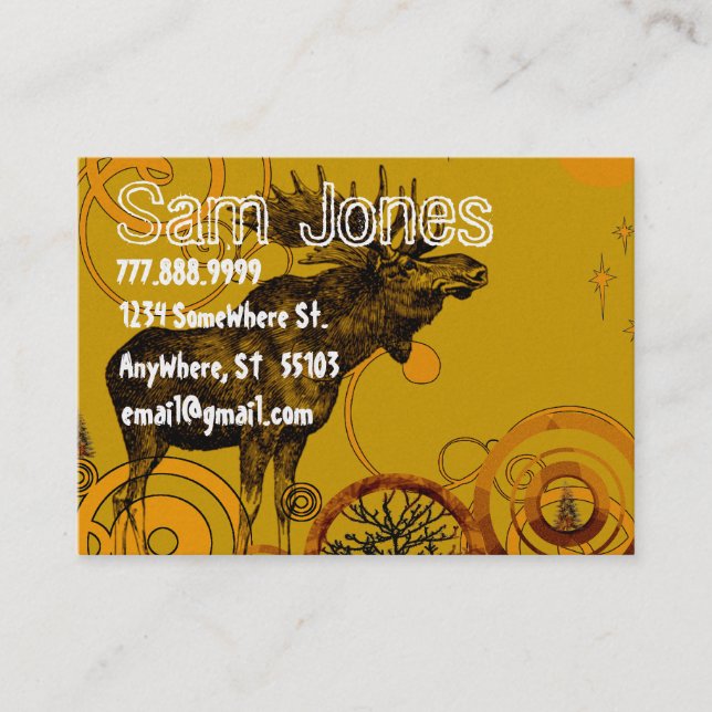Vintage Moose Business Card (Front)