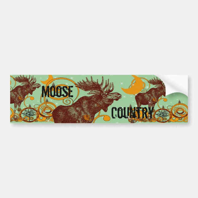 Vintage Moose Gifts Bumper Sticker (Front)