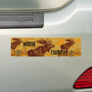 Vintage Moose Gifts Bumper Sticker