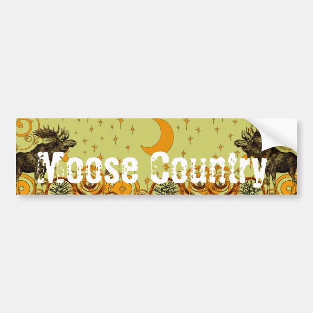 Vintage Moose Gifts Bumper Sticker (Front)