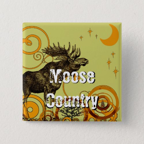 Vintage Moose Gifts Button
