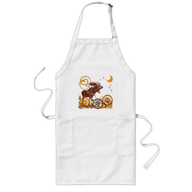 Vintage Moose Gifts - Customized Long Apron (Front)