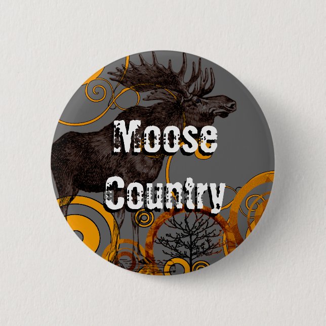Vintage Moose Gifts Pinback Button (Front)