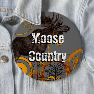 Vintage Moose Gifts Pinback Button