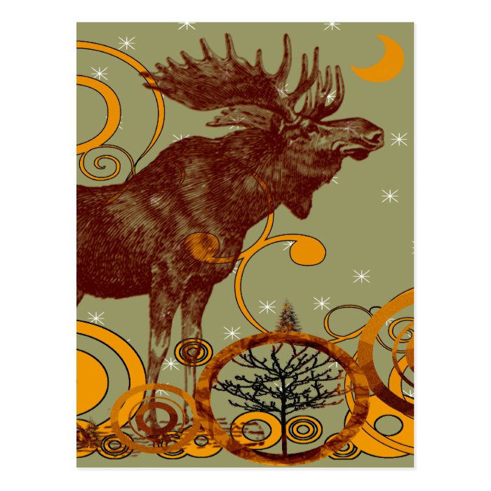 Vintage Moose Gifts Post Card