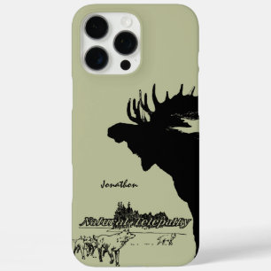 Vintage Moose Wolf Wildlife Choose Color iPhone 16 Pro Max Case