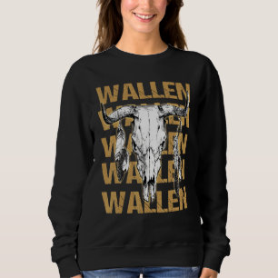 Vintage Morgans Bull Skull Howdy Outlaws Music Cow Sweatshirt