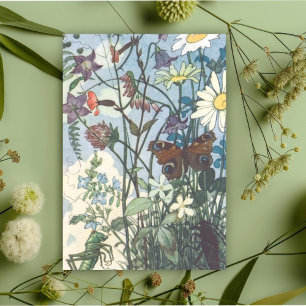 Vintage Morning Meadow Insects Else Wenz Vietor Thank You Card