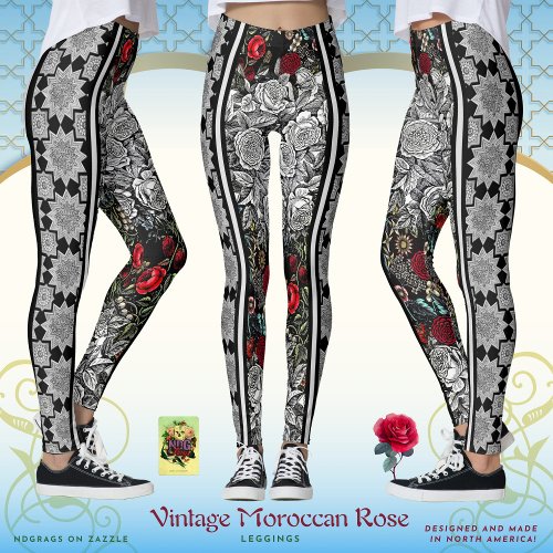 Vintage Moroccan Rose Leggings