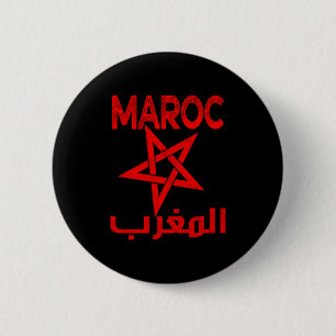 Vintage Morocco I Love Morocco Map Morocco Soccer Button