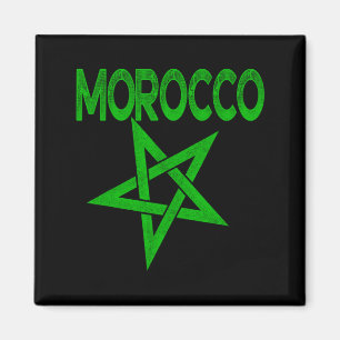 Vintage Morocco I Love Morocco Map Morocco Soccer Magnet