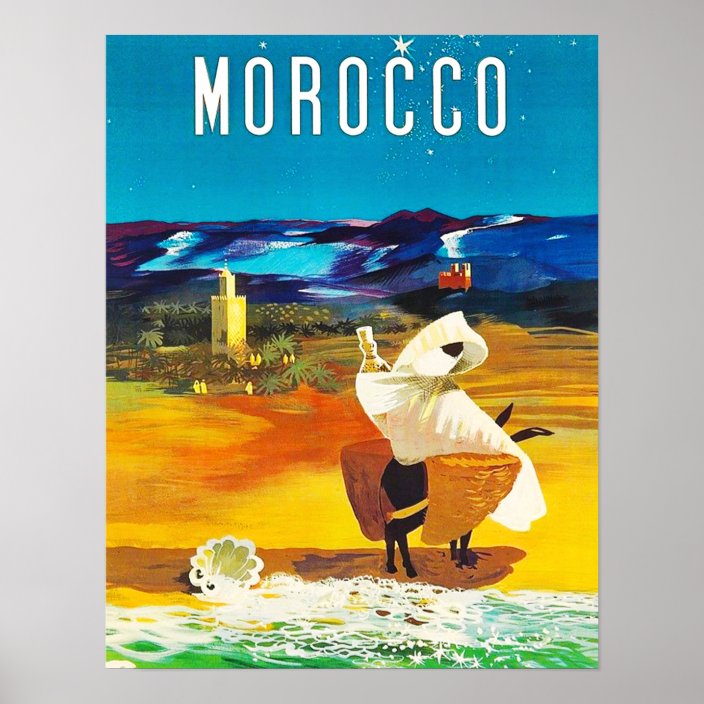 Vintage Morocco Travel Poster | Zazzle.com