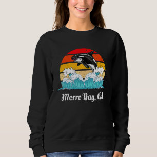 Vintage Morro Bay Ca Distressed Orca Killer Whale Sweatshirt