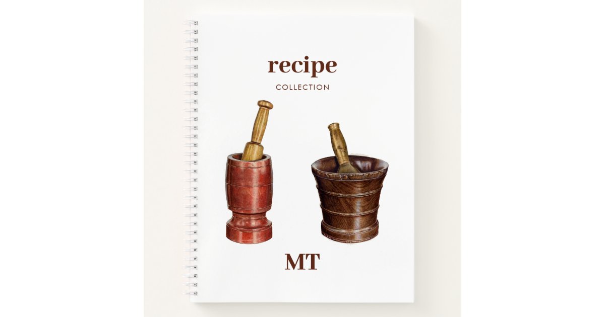 Personalized recipe book MORTAR & PESTLE