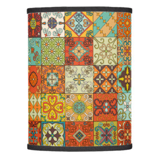 Vintage mosaic talavera ornament lamp shade