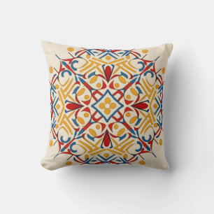vintage mosaic throw pillow