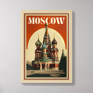 Vintage Moscow Russia Travel Poster