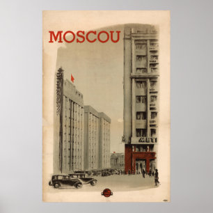 Vintage Moscow Travel Poster
