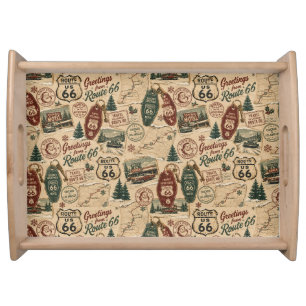 Vintage Motel Holiday Hosting Style Serving Tray