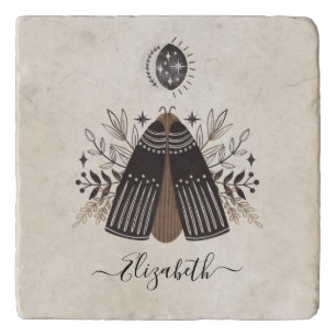 Vintage Moth Butterfly Illustration trivet