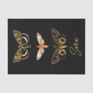 Vintage Moth Butterfly Personalized  Tissue Paper