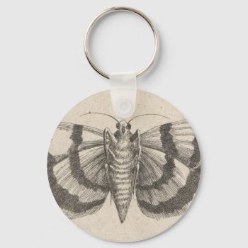 Vintage Moth Entomology Lepidoptera Insect Keychain by expiredink at Zazzle