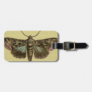 Vintage Moth Luggage Tag