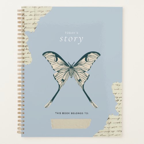 Vintage Moth & Scrapbook Aesthetic Journal Planner