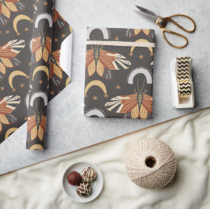 Vintage Moth Wrapping Paper
