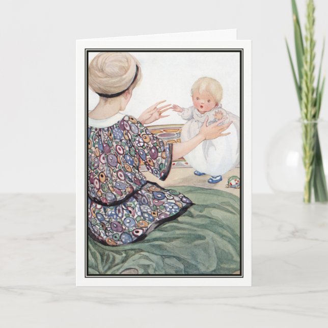 Vintage Mother and Baby by Anne Anderson Card (Front)
