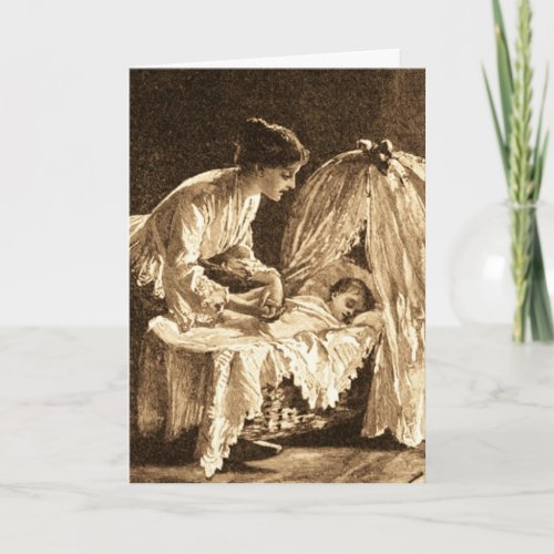 Vintage Mother and Baby Card