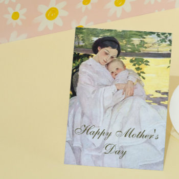 Vintage Mother And Baby Card by Cardgallery at Zazzle